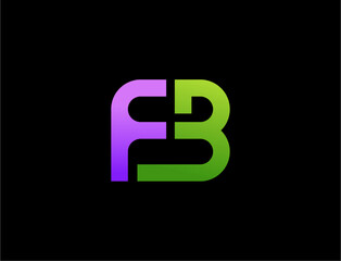 Colorful modern fb logo design