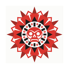 Mayan Ceremonial Culture Mandala Illustration