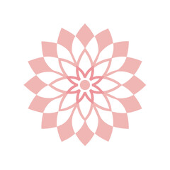 Minimal Fine Arc Petal Mandala