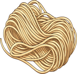 vector illustration of noodle rolls, Asian cuisine, flour-based food, pasta