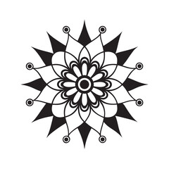 Spiral Line Minimalist Mandala Pattern