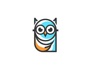 Cute owl illustration graphic design