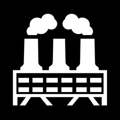 Naklejka premium Industrial factory emits smoke pollution minimal illustration graphic resource