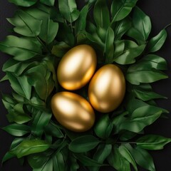 Golden Easter eggs
