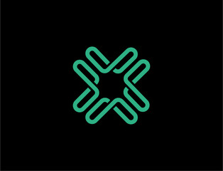 Lime green abstract symbol graphic design