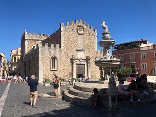 Obraz premium Corso umberto I street, Taormina, Sicily