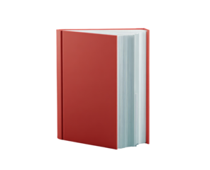 Red book open, showing pages