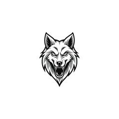 Wolf Logo Vector 250708 black Wolf head logo concept