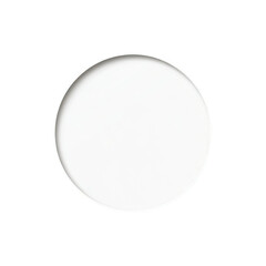 Round, plain white plate