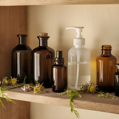 spa still life with essential oils