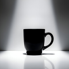 cup of coffee on black