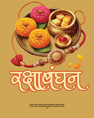 Happy Raksha Bandhan Festival Vector with Traditional Rakhi and Decorative Elements