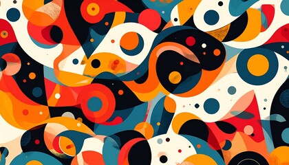 seamless pattern with funny monsters