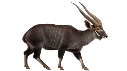 Nyala Antelope Isolated on White Background