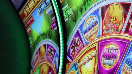 Casino gambling blackjack and slot machines waiting for gamblers and tourist to spend money