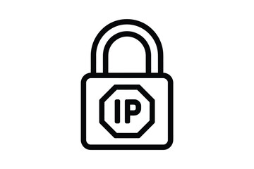 Secured intellectual property protection icon