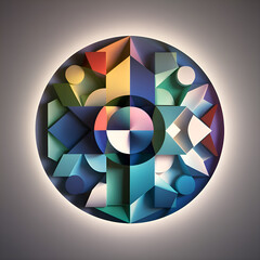 abstract background with colorful circles