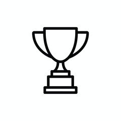 Simple line art icon of a trophy cup