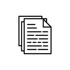 Icon of stacked documents with lines of text