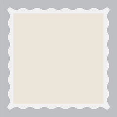 Blank postage stamps borders vector set. Mockup postage stamps with transparent background. Realistic trendy post stamps set, Letter stamps with perforated edges. eps10 11