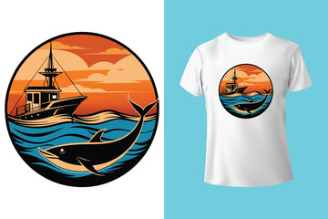 Fishing t shirt design typography, vector, vintage fishing tshirt graphic illustration, Fishing vector emblem