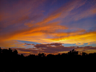 sunset in the sky