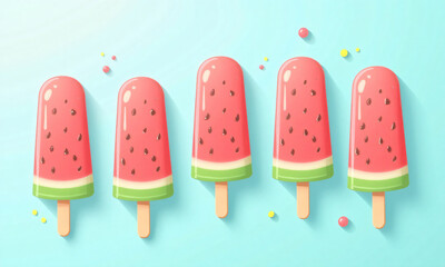 Watermelon Popsicles