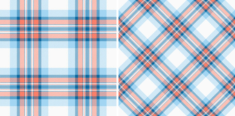 Two vibrant pastel plaid patterns, perfect for textile design, website backgrounds, or fashion projects.  The classic and diagonal styles offer versatile options for a fresh, summery aesthetic.