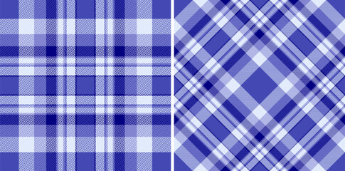 Classic blue and white plaid patterns, perfect for textile design, apparel, or web backgrounds.