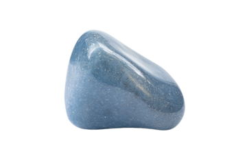 a blue stone with a white background