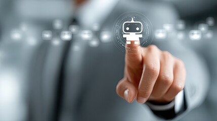 AI chatbot assistant interface for customer service automation, communication support, and digital virtual technology