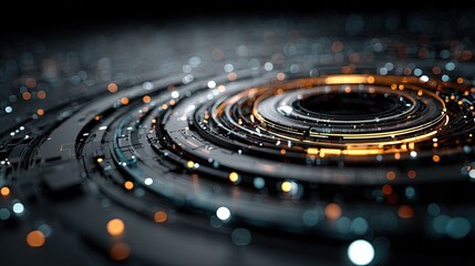 Abstract general technology concept with futuristic elements, digital interface, and innovation-driven background design