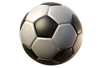 Fototapeta premium Classic black and white soccer ball isolated on black background