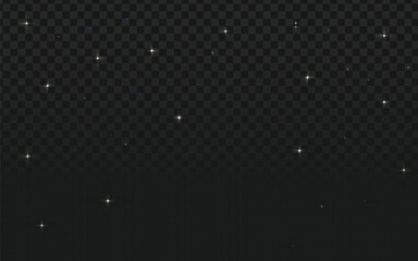 Subtle golden light particles and glitter dust on a transparent background, perfect for elegant overlays, magical effects, and festive design enhancements.