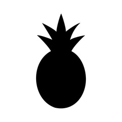 Clear pineapple top view icon shown on white background fruit slice design