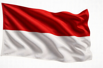 Isolated Indonesian Flag with White Background