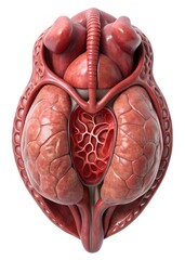 3d internal organs isolated white background medicine anatomy