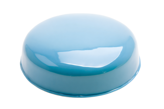a blue plastic container with a lid