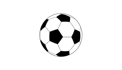 Fototapeta premium Simple black and white soccer ball graphic (1)