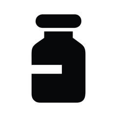 Obraz premium Clean silhouette of a medicine bottle with a cap