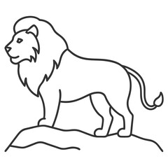 Obraz premium Lion coloring page coloring sketch for kids