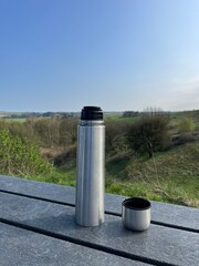 Obraz premium thermos and coffee cup