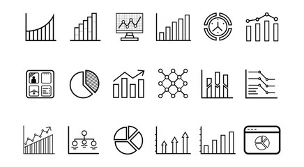 vector analize icon set for web