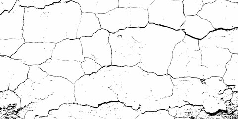 Obraz premium high contrast black and white image of a cracked white wall with cracks and damaged texture, creating an abstract and distressed background look