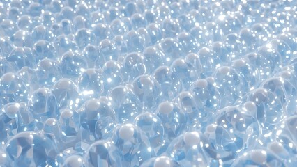 Bubble Matrix &ndash; Light and Airy Background with Floating Digital Spheres