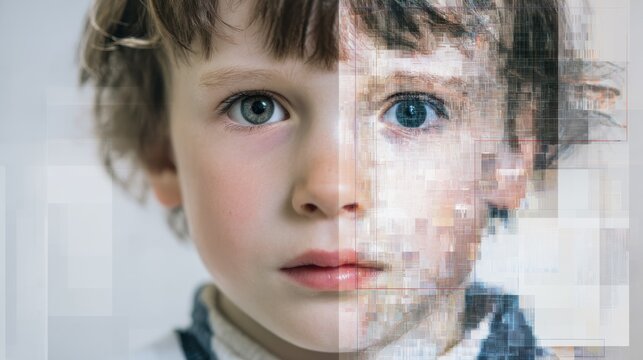 Autism research on early detection through AI-assisted developmental tracking tools. Featuring precision and potential