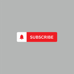 Subscribe button notification bell icon vector