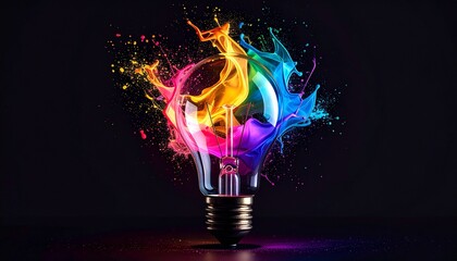 burning light bulb