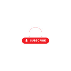 Subscribe button vector for social media channel