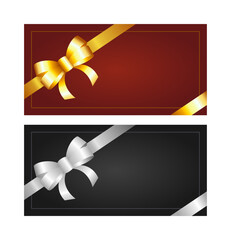gift package with ribbon (gold and silver)